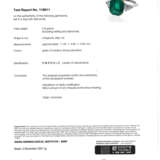 NO RESERVE | EMERALD AND DIAMOND RING, MOUNTED BY MAUBOUSSIN - Foto 5