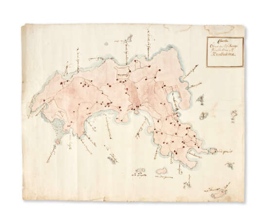 Manuscript map of St. Barts - фото 1