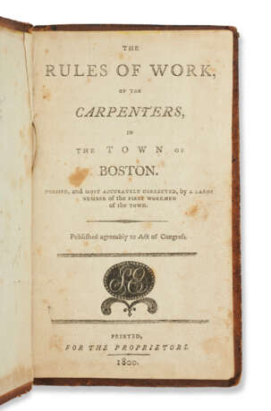 The Rules of Work, of the Carpenters, in the Town of Boston - photo 1