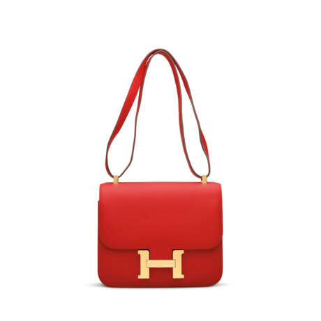 A ROUGE CASAQUE EPSOM LEATHER CONSTANCE 24 WITH GOLD HARDWARE - Foto 1