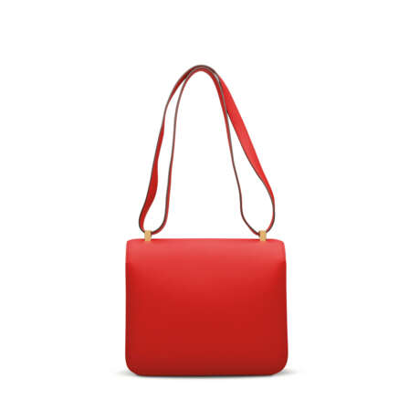 A ROUGE CASAQUE EPSOM LEATHER CONSTANCE 24 WITH GOLD HARDWARE - Foto 6