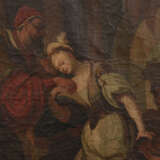 ALTMEISTER:"EMPFANG DURCH EINEN GEISTLICHEN IM TEMPEL", Öl auf Leinwand, gerahmt, 17. Jahrhundert - Foto 5