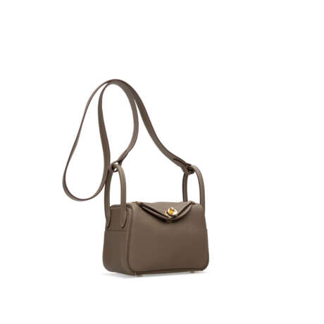 AN &#201;TOUPE CL&#201;MENCE LEATHER MINI LINDY 19 WITH GOLD HARDWARE - фото 2