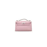 A ROSE SAKURA SWIFT LEATHER KELLY POCHETTE WITH PALLADIUM HARDWARE - photo 1