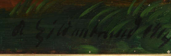 ADOLF HILDENBRANDurchmesser:"BLICK AUF DIE BURGRUINE TECK", Öl auf Leinwand, signiert und datiert - Foto 2