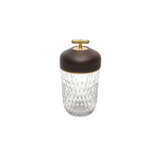 A CRYSTAL & DARK WOOD FOLIA PORTABLE LAMP BY SAINT LOUIS - photo 1