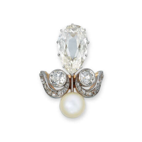 BELLE &#201;POQUE DIAMOND AND PEARL RING - photo 1