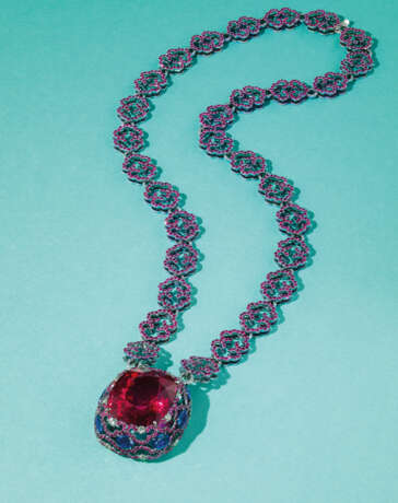 WALLACE CHAN MULTI-GEM PENDENT NECKLACE - фото 2