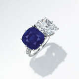 A SUPERB BELLE &#201;POQUE SAPPHIRE AND DIAMOND RING - photo 2