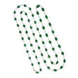 EMERALD BEAD AND DIAMOND LONG NECKLACE - Foto 1