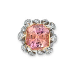 TIFFANY &amp; CO. JEAN SCLUMBERGER PADPARADSCHA AND DIAMOND RING
