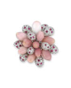 Conch Perle. CONCH PEARL, DIAMOND AND RUBY RING