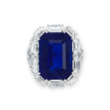 SAPPHIRE AND DIAMOND RING, MOUNTED BY FORMS - photo 1