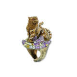 WALLACE CHAN COLOURED SAPPHIRE AND DIAMOND RING - photo 1