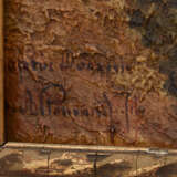 UNBEKANNTER KÜNSTLER:"MÜHLE IN DEN DÜNEN", Öl auf Leinwand, gerahmt und signiert, Ende 19. Jahrhundert - photo 2