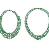 TWO EMERALD BEAD AND DIAMOND NECKLACES - Foto 1