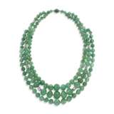TWO EMERALD BEAD AND DIAMOND NECKLACES - фото 5