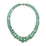 TWO EMERALD BEAD AND DIAMOND NECKLACES - фото 6