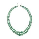 TWO EMERALD BEAD AND DIAMOND NECKLACES - фото 7