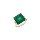 EMERALD AND DIAMOND RING, MOUNTED BY VAN CLEEF & ARPELS - Foto 3