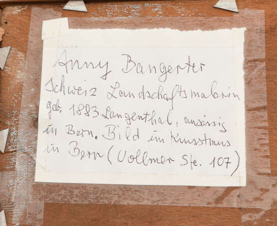 ANNY BANGERTER, Öl auf Holz, gerahmt, signiert und datiert - фото 4