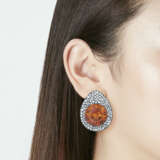 JAR SPHALERITE AND DIAMOND `HARD-BOILED EGG` EARRINGS - photo 2