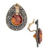 JAR SPHALERITE AND DIAMOND `HARD-BOILED EGG` EARRINGS - Foto 4