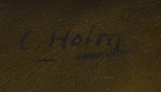 UNBEKANNTER KÜNSTLER, "Weintrinkende Mönche", Öl auf Holz,signiert, Ende 19. Jahrhundert - photo 4