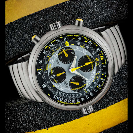 IKEPOD. A TITANIUM LIMITED EDITION AUTOMATIC CHRONOGRAPH WRISTWATCH WITH 24 HOUR INDICATION, DATE AND BRACELET - photo 1