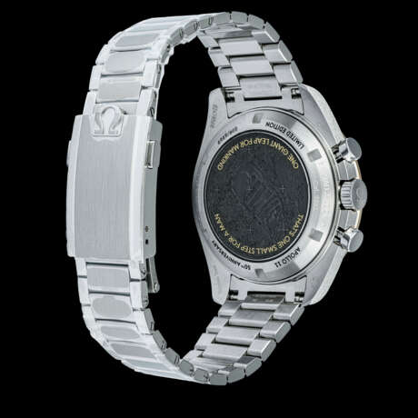 OMEGA. A LIMITED EDITION STAINLESS STEEL AND 18K GOLD CHRONOGRAPH WRISTWATCH WITH BRACELET - Foto 2