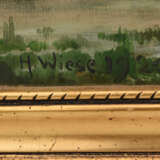 UNBEKANNTER KÜNSTLER, "Weiden", Öl auf Platte, signiert und datiert, 20. Jahrhundert - Foto 2