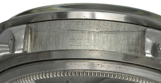 ROLEX. A RARE AND EARLY STAINLESS STEEL CHRONOGRAPH WRISTWATCH WITH BRACELET - Foto 3
