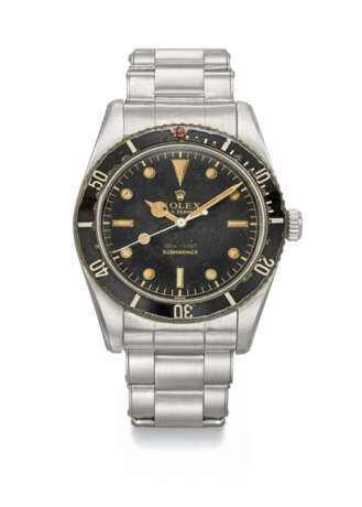 ROLEX. A RARE STAINLESS STEEL AUTOMATIC WRISTWATCH WITH SWEEP CENTRE SECONDS, BRACELET, GUARANTEE AND BOX - фото 1