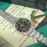 ROLEX. A RARE STAINLESS STEEL AUTOMATIC WRISTWATCH WITH SWEEP CENTRE SECONDS, BRACELET, GUARANTEE AND BOX - фото 2