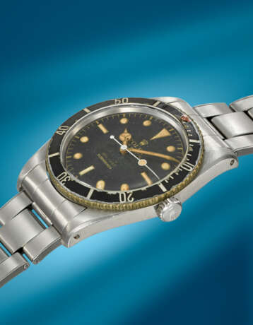 ROLEX. A RARE STAINLESS STEEL AUTOMATIC WRISTWATCH WITH SWEEP CENTRE SECONDS, BRACELET, GUARANTEE AND BOX - photo 3