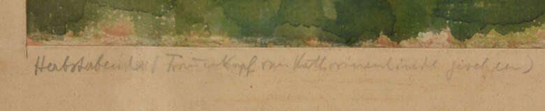 KARL BÖRNER, "herbstliche Felder", Aquarell auf Papier, hinter Glas gerahmt, signiert und datiert - photo 2