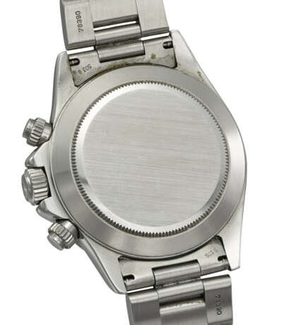 ROLEX. A STAINLESS STEEL AUTOMATIC CHRONOGRAPH WRISTWATCH WITH BRACELET AND BOX - фото 4