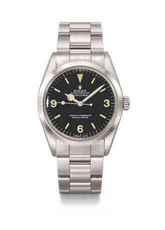 ROLEX. AN ATTRACTIVE STAINLESS STEEL AUTOMATIC WRISTWATCH WITH SWEEP CENTRE SECONDS, BRACELET, GUARANTEE AND BOX - photo 1