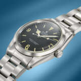 ROLEX. AN ATTRACTIVE STAINLESS STEEL AUTOMATIC WRISTWATCH WITH SWEEP CENTRE SECONDS, BRACELET, GUARANTEE AND BOX - photo 3