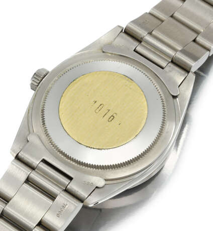 ROLEX. AN ATTRACTIVE STAINLESS STEEL AUTOMATIC WRISTWATCH WITH SWEEP CENTRE SECONDS, BRACELET, GUARANTEE AND BOX - photo 4