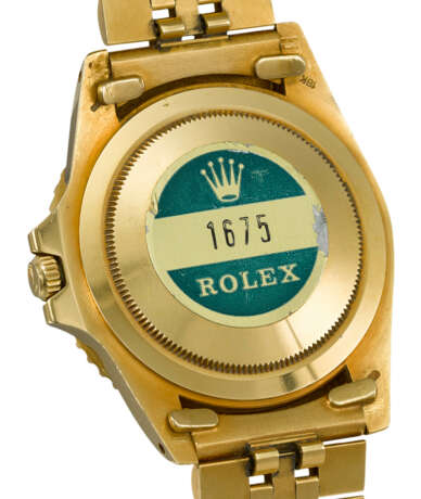 ROLEX. AN ATTRACTIVE 18K GOLD AUTOMATIC DUAL TIME WRISTWATCH WITH SWEEP CENTRE SECONDS, DATE, BRACELET AND BOX - photo 3