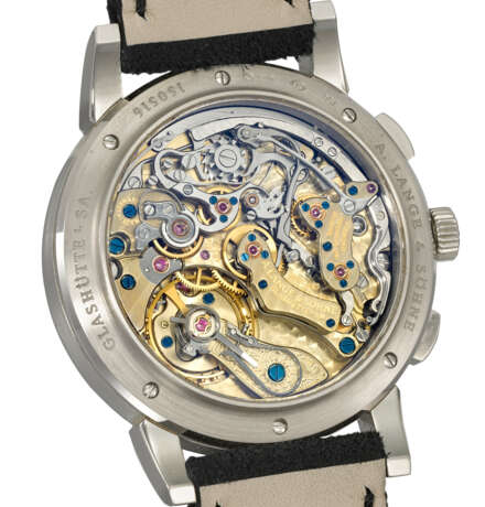 A. LANGE & SOHNE. AN ATTRACTIVE 18K WHITE GOLD FLYBACK CHRONOGRAPH WRISTWATCH - photo 3