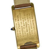 CARTIER. AN HISTORICALLY IMPORTANT LARGE RECTANGULAR CURVED 18K GOLD WRISTWATCH PRESENTED TO HARRY PORTMAN FROM METRO-GOLDWYN-MAYER FOR THE OPENING OF THE EMPIRE THEATRE (LEICESTER SQUARE), LONDON, NOVEMBER 8TH 1928 - photo 3