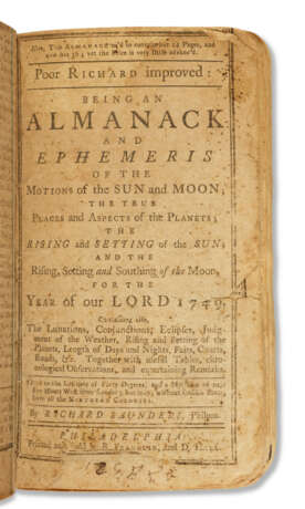 A Sammelband of Poor Richard almanacs - photo 2
