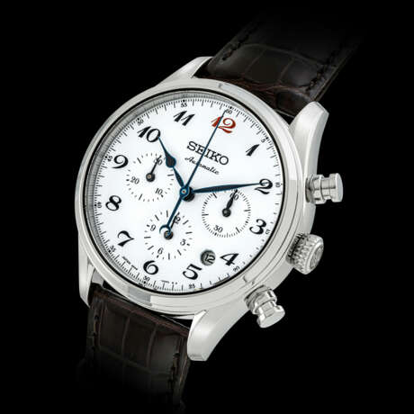 SEIKO, LIMITED EDITION OF 1000 PIECES, PRESAGE 60TH ANNIVERSARY CHRONOGRAPH WITH ENAMEL DIAL - фото 1