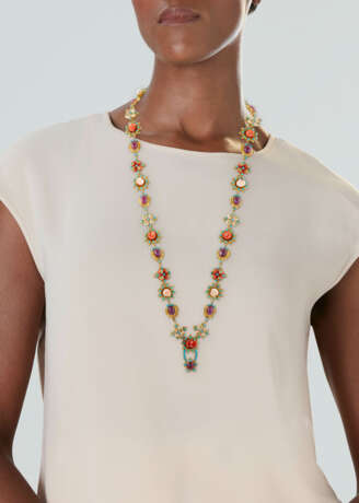 MULTI-GEM AND GOLD NECKLACE - photo 2