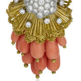 NO RESERVE | CARTIER CORAL AND DIAMOND JELLYFISH BROOCH - photo 1