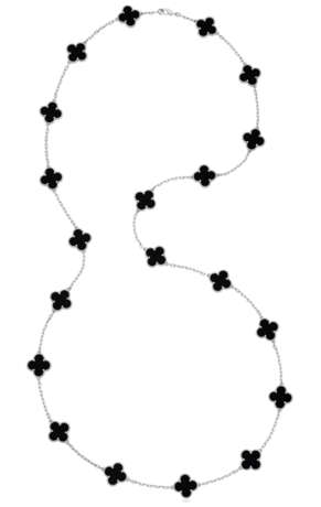 VAN CLEEF & ARPELS ONYX 'VINTAGE ALHAMBRA' LONG NECKLACE - фото 1