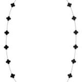 VAN CLEEF & ARPELS ONYX 'VINTAGE ALHAMBRA' LONG NECKLACE - фото 4