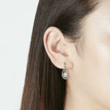 NO RESERVE | NATURAL PEARL AND DIAMOND EARRINGS - Foto 2